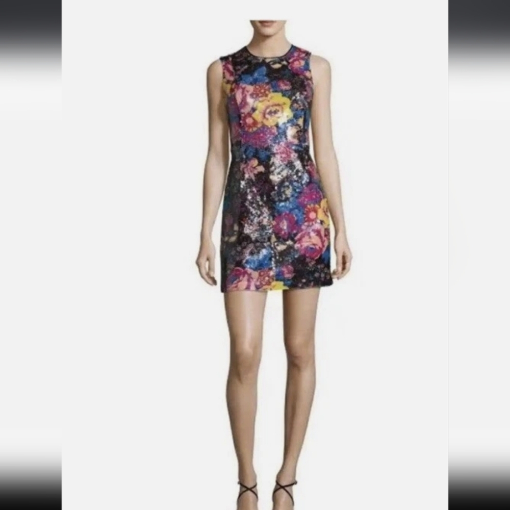 Diane Von Furstenberg Multicolor Sequin Mini Dress